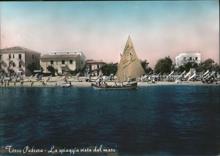 Torre Pedrera La spiaggia vista dal mare