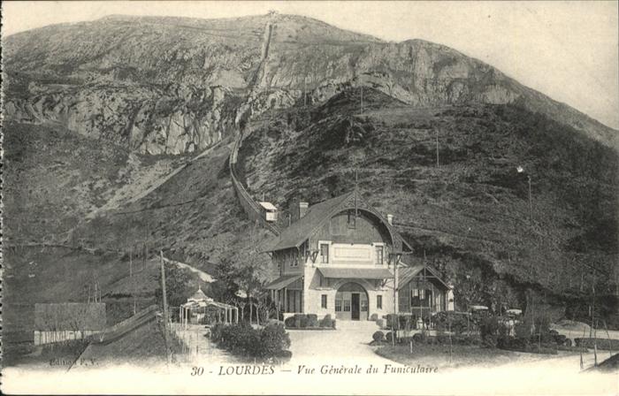 Lourdes Hautes Pyrenees Vue Generaledu Funiculaire