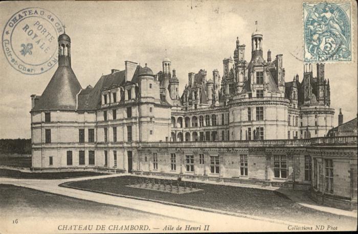 Chambord Blois Chateau
aile de Henri II