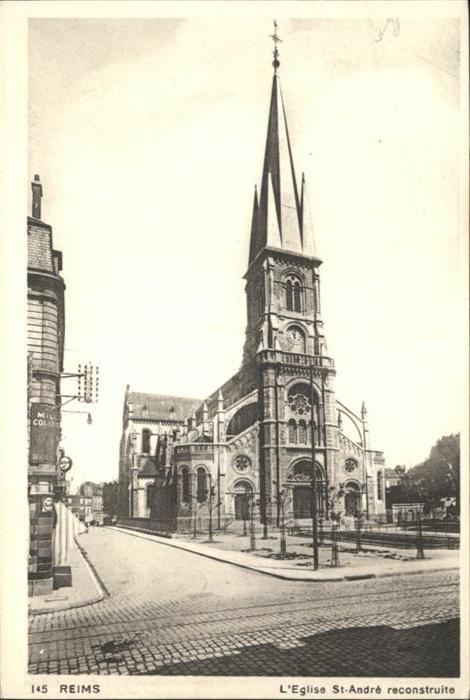 Reims Champagne Ardenne Eglise St--Andre reconstruite