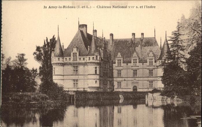 Azay-le-Rideau Cahteau national XVI`s. et L_Indre