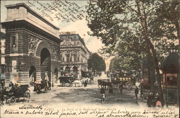 Paris Porte et Boulevard Stain- Martin
