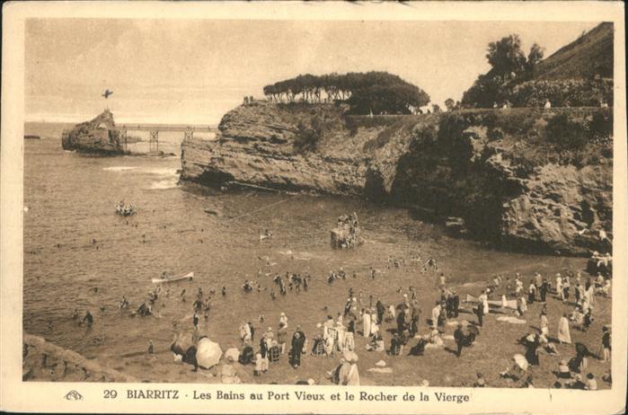 Biarritz Pyrenees Atlantiques Bains au Port Vieux
Rocher de la Vierg