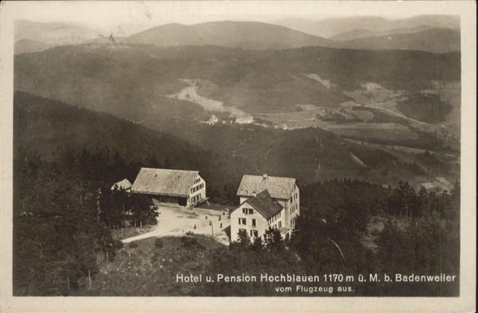 Badenweiler Hotel Pension Hochblauen Fliegeraufnahme