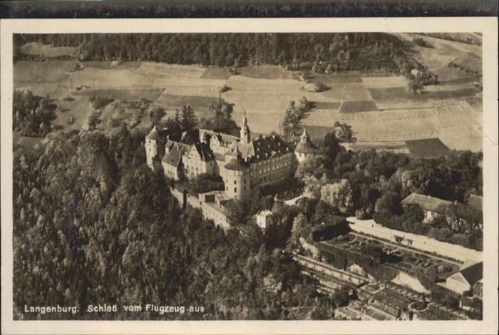 Langenburg Wuerttemberg Schloss Fliegeraufnahme