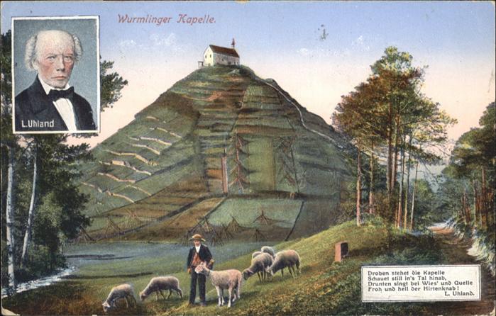 Rotenburg Wuemme Wurmlinger Kapelle L. Uhland Schafe