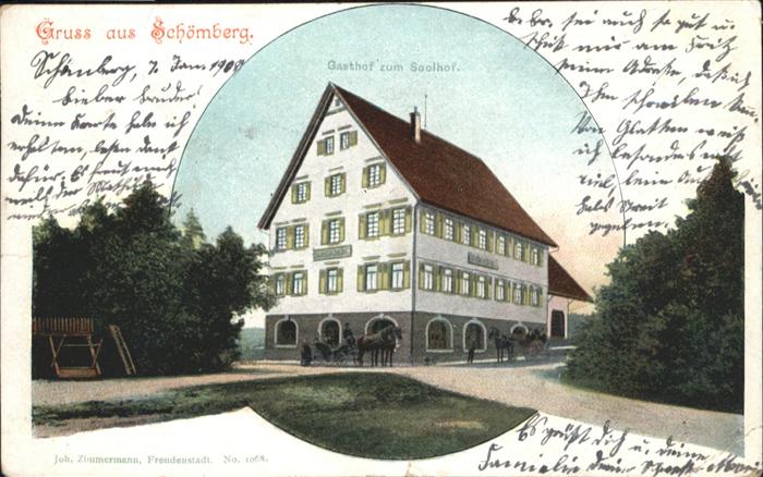 Schoemberg Schwarzwald Gasthof zum Soolhof Pferdekutsche