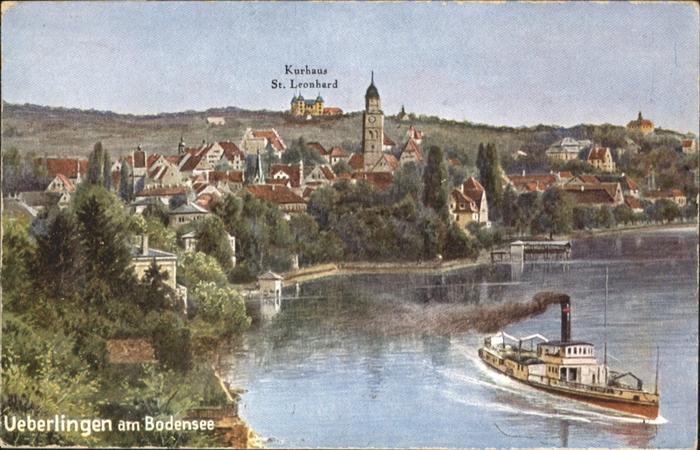 ueberlingen Bodensee Kurhaus St. Leonhard Dampfer
