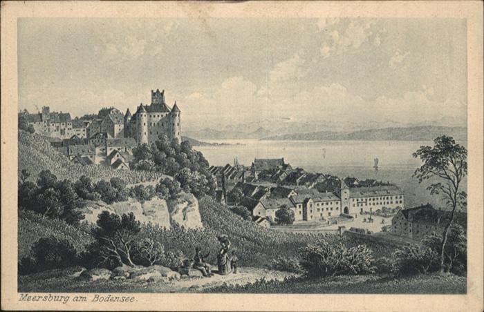 Meersburg Bodensee Bodensee Kuensterkarte E. Emminger