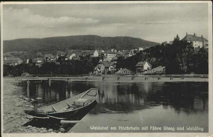 Waldshut Tiengen Rhein am Hochrhein Faehre Steeg Weidling