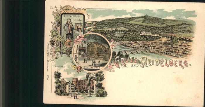 Heidelberg Neckar Grosses Fass Schlosshof