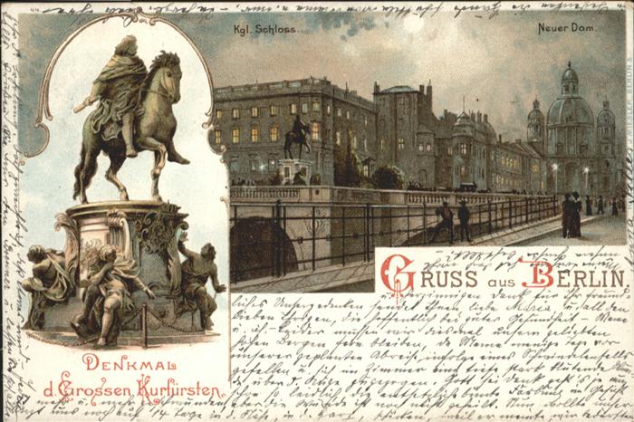 Berlin Denkmal des grossen Kurfuersten Dom