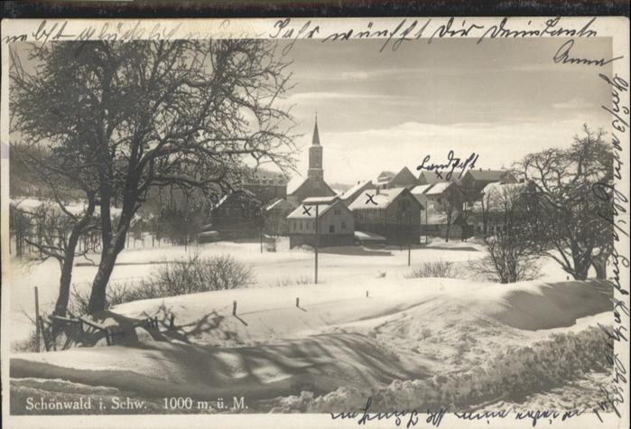 Schoenwald Schwarzwald Schwarzwald Kirche