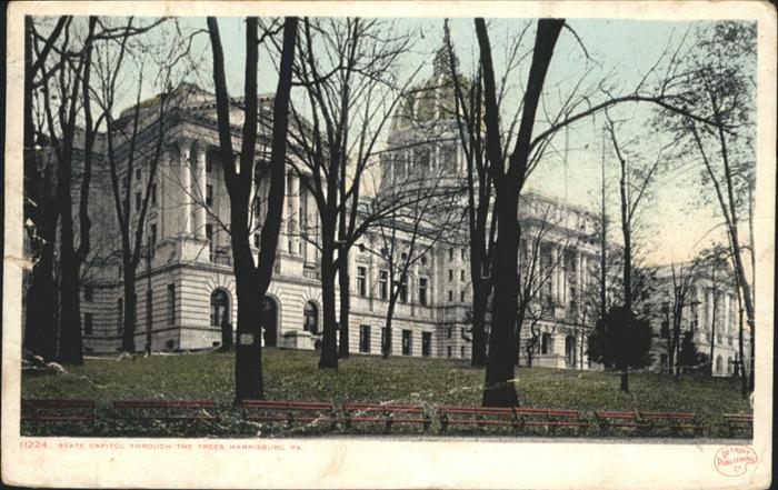 Harrisburg Pennsylvania State Capitol Throuch the Trees