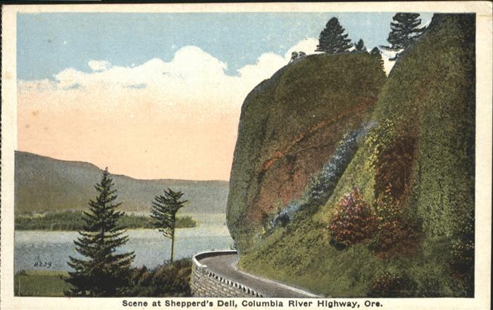 Ore Hastings Scene Shepperds Dell Columbia River Highway