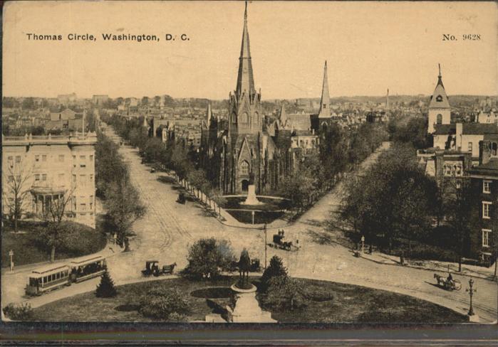 Washington DC Thomas Circle Strassenbahn Kutsche