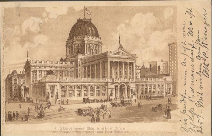 Chicago Heights [Stempelabschlag] Kutsche Post Gebaeude