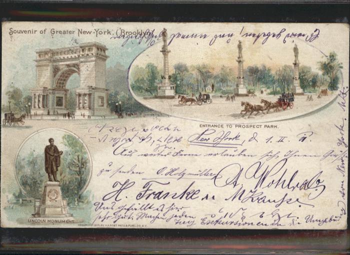 New York City Uncoln Monument Prospect Park Kutsche