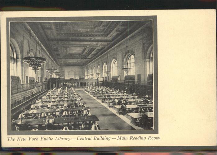 New York City Central Building Main Reading Room