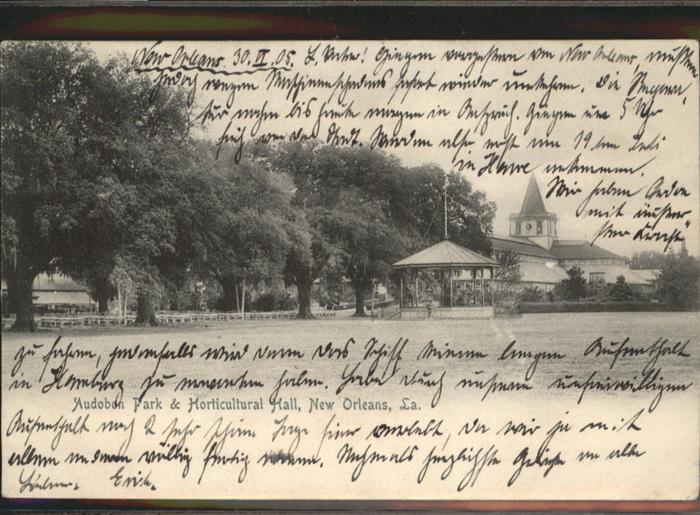 New Orleans Louisiana Audobon Park Horticultural Park