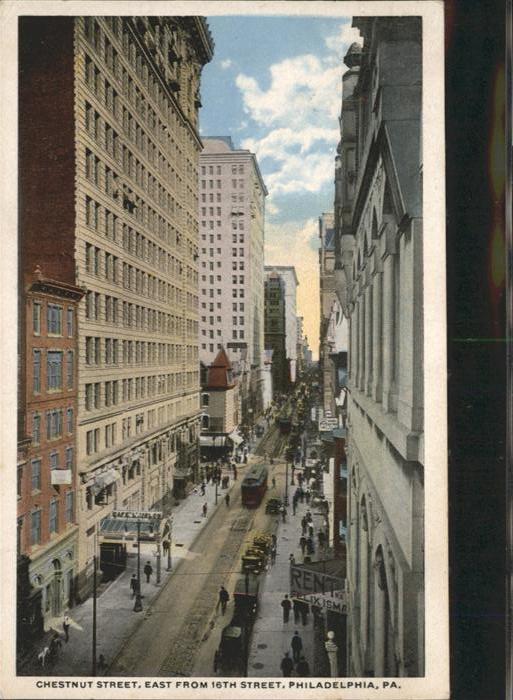 Philadelphia Pennsylvania Chestnut Street Strassenbahn