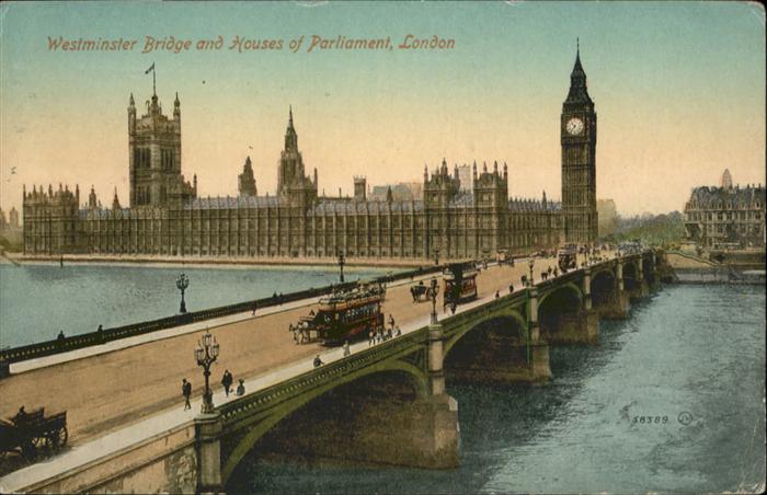 London Westminster Bridge Strassenbahn Kutsche