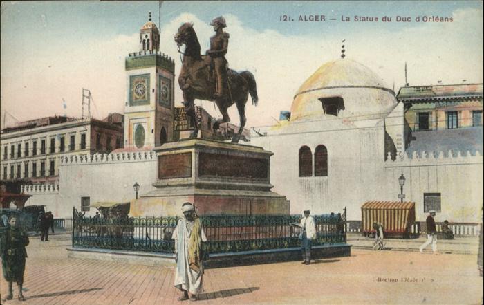 Alger Algerien Statue Duc Orleans