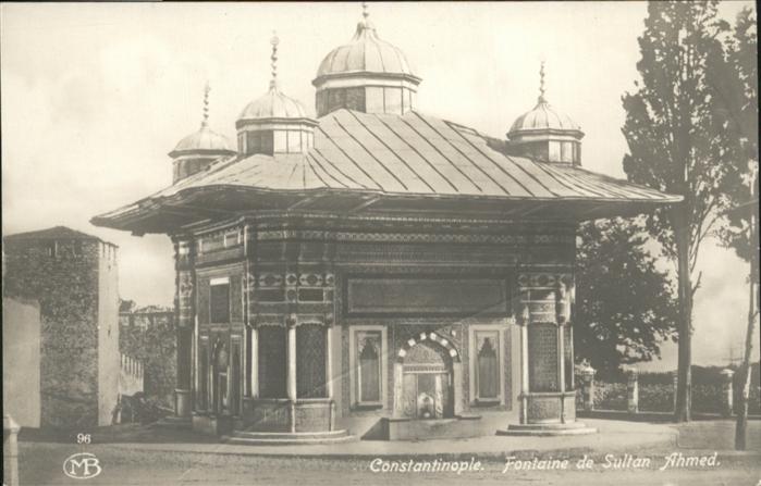 Constantinople Fontaine Sultan Ahmed