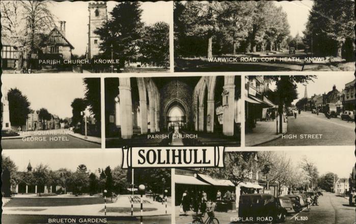 Solihull High Street Brueton Gardens Church George Hotel