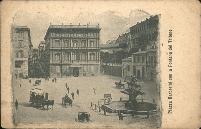 Tritone Piazza Kutsche Brunnen