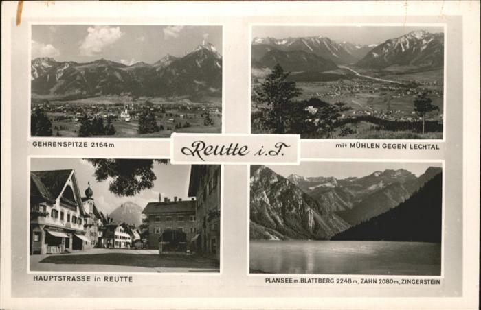 Reutte Tirol Gehrenspitze Hauptstrasse Plansee Blatt
