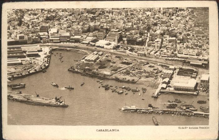 Casablanca Fliegeraufnahme Schiff