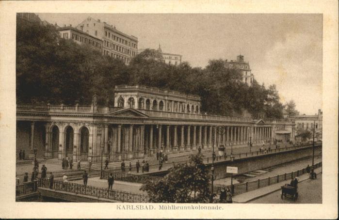 Karlsbad Eger Muehlbrunnenkolonnade Kutsche