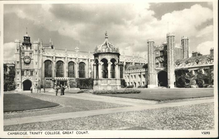 Cambridge Cambridgeshire Trinity College Great Court