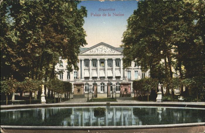 Bruxelles Bruessel Palais Nation Brunnen