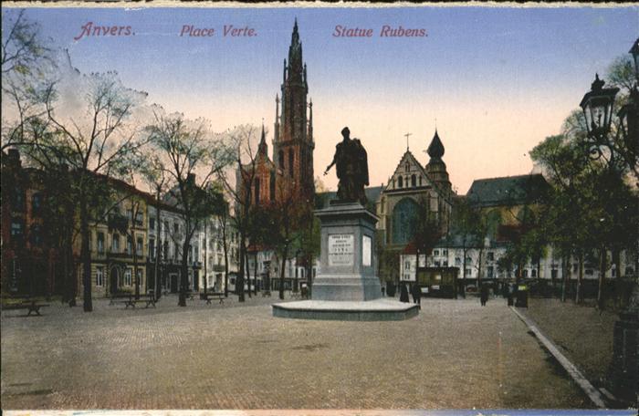 Anvers Antwerpen Place Verte Statue Rubens