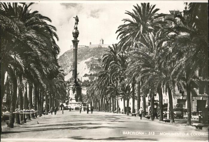 Barcelona Cataluna Monumento A Colon