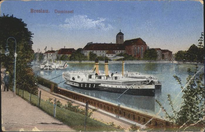 Breslau Niederschlesien Dominsel Schiff