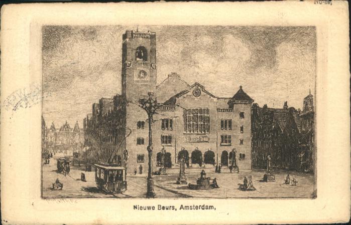 Amsterdam Niederlande Nieuwe Beurs Strassenbahn