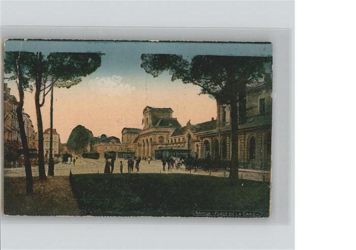 Namur Wallonie Place de la Gare Kutsche Strassenbahn