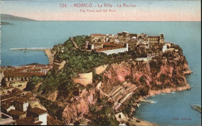 Monaco La Ville Le Rocher Town The Rock
