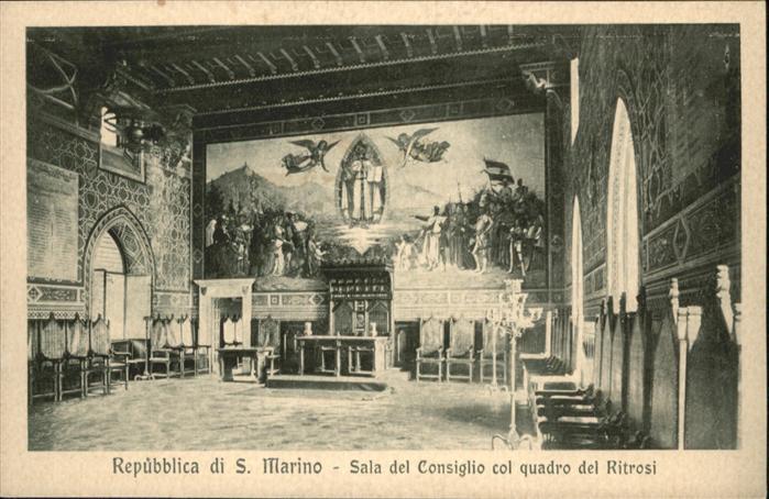 San Marino San Marino Sala Consiglio quadro Ritrosi