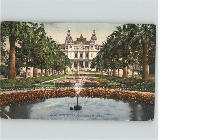 Monte-Carlo Casino Jardins Springbrunnen
