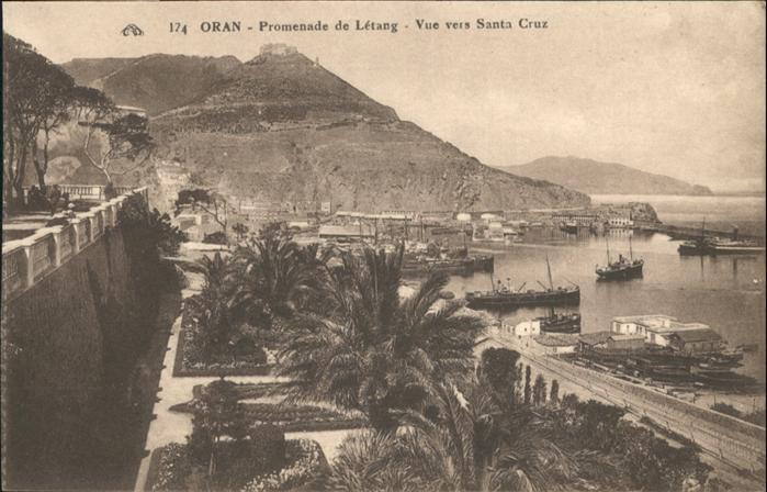 Oran Algerie Promenade de Letang Santa Cruz Schiff