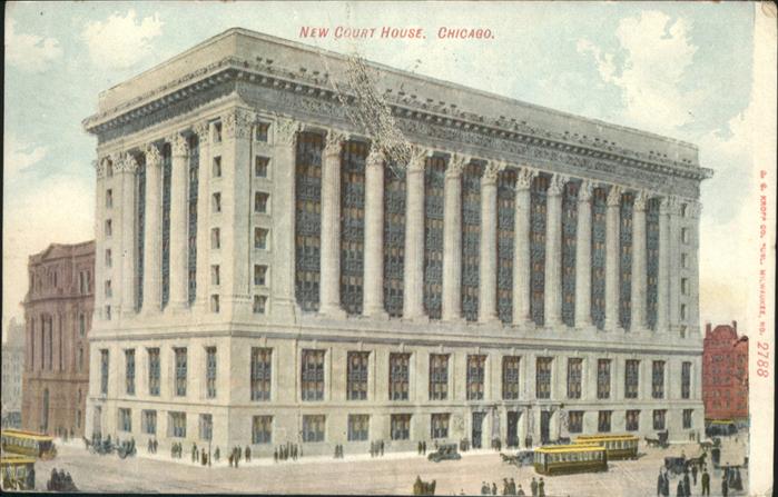 Chicago Heights New Court House Strassenbahn Kutsche