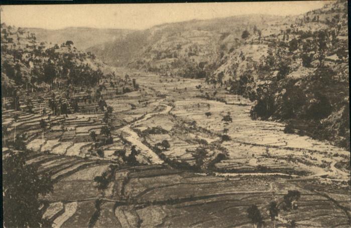 Java Indonesien Deloewang River with Irrigated Ricefiel