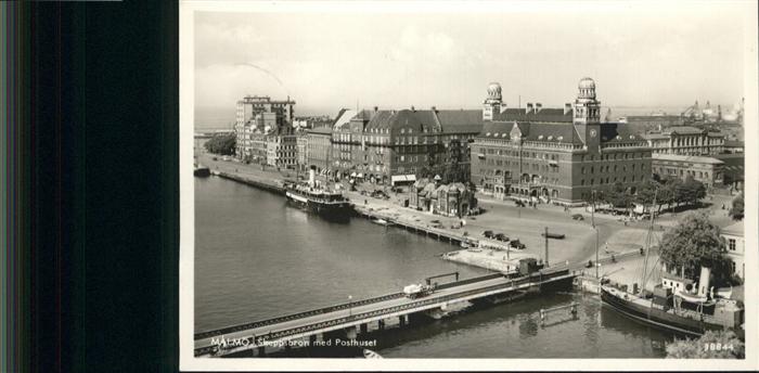 Malmo Schweden Brücke Schiff Posthuset