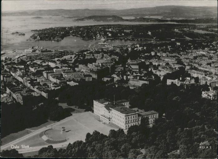 Oslo Norwegen Slot Fliegeraufnahme