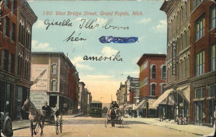 Grand Rapids Michigan West Bridge Street Strassenbahn Kutsche