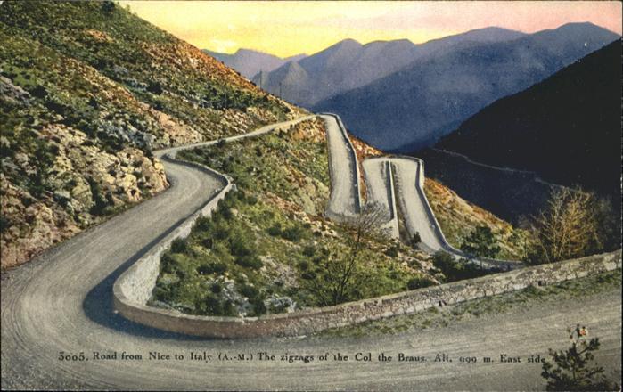 Nice Alpes Maritimes Road from Nice to Italy